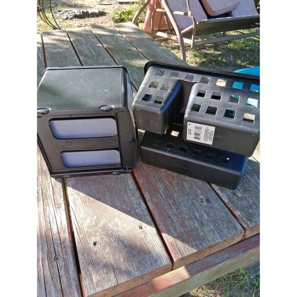 Small Black Plastic Tote Basket & 3 Drawer Organizer - Picture 4 of 7